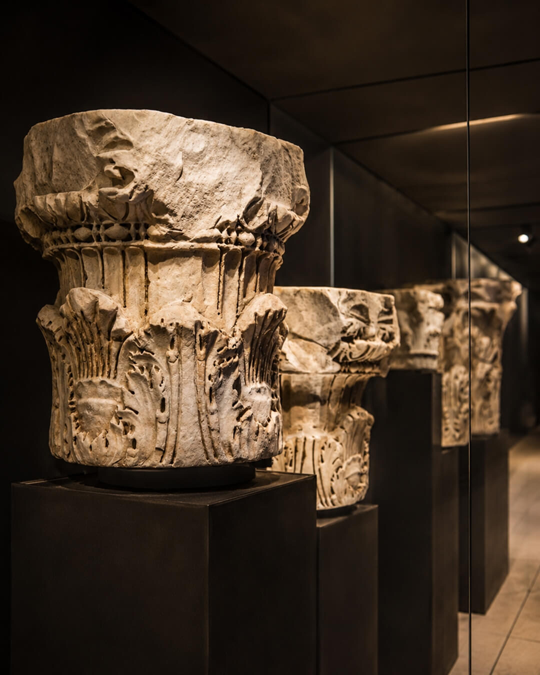 The Colosseo/Fori Imperiali station on Line C with its archaeological display